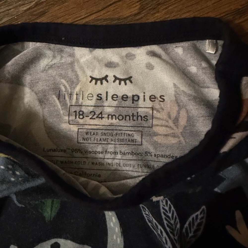 Little Sleepies Jurassic Jungle Two-Piece Pajama Set - Picture 7 of 8